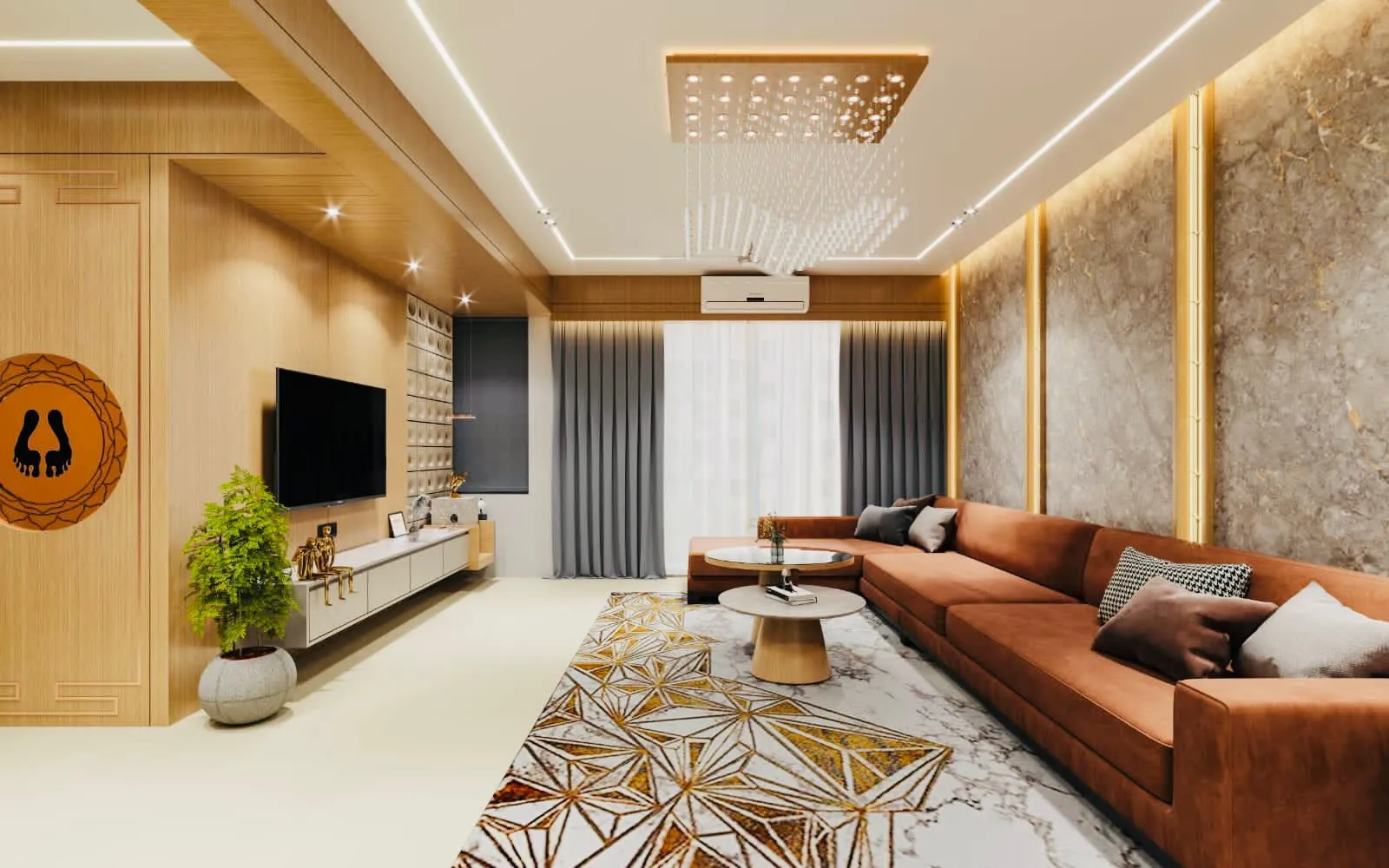 Premium home interior design project by Leafply Interiors, Ravet, Pune